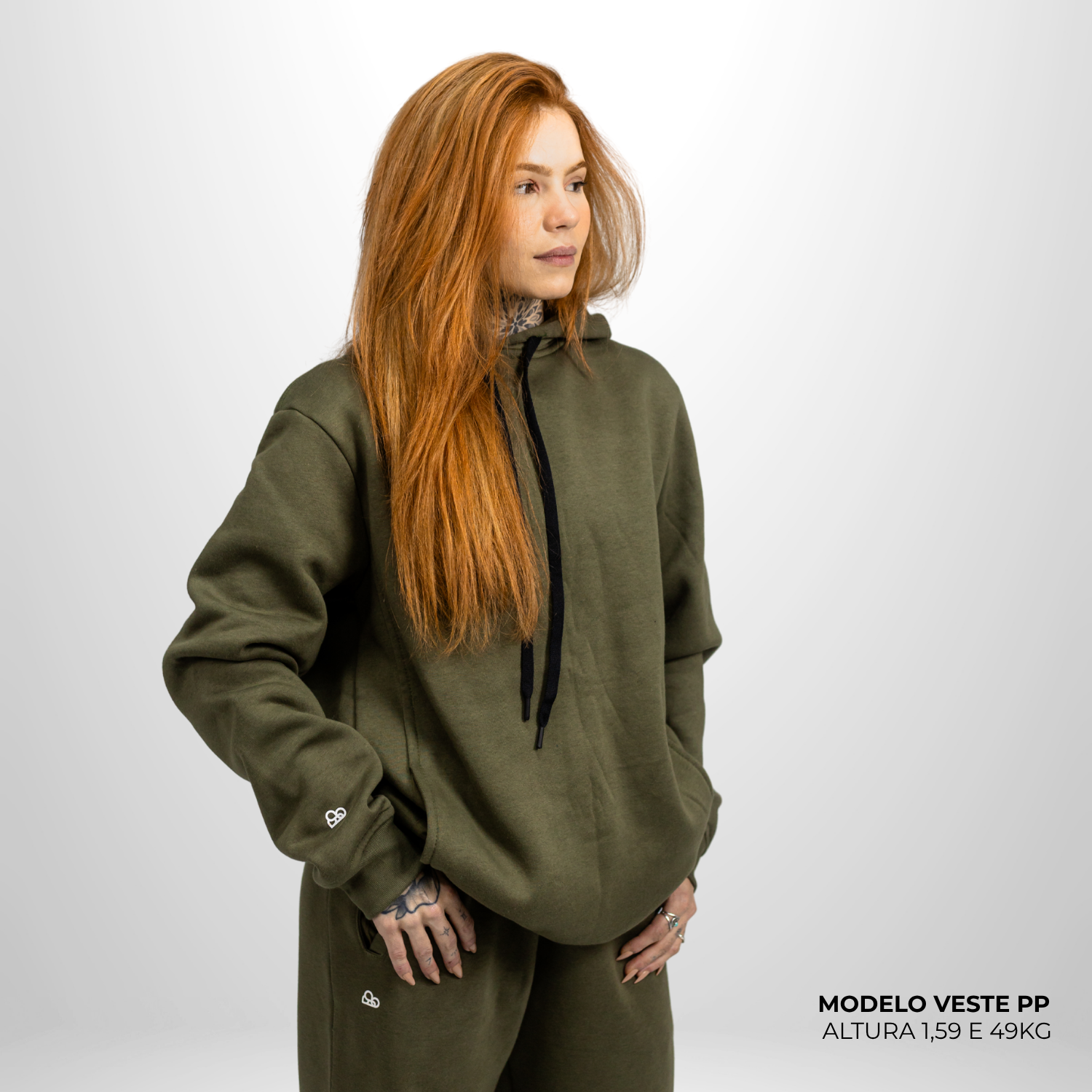 Moletom Comfort Canguru com Capuz Verde