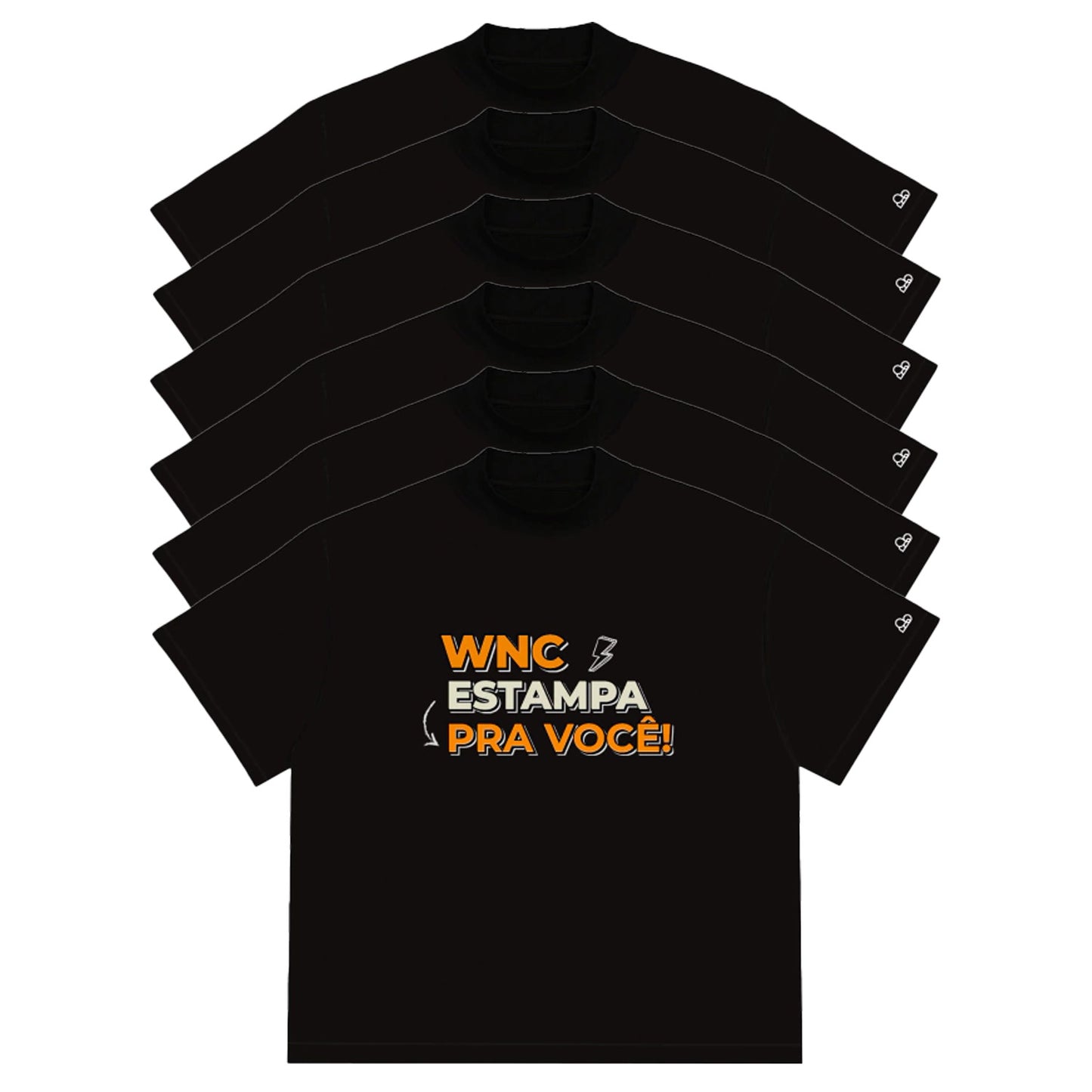 Kit com 6 Camisetas WNC Oversized Personalizadas