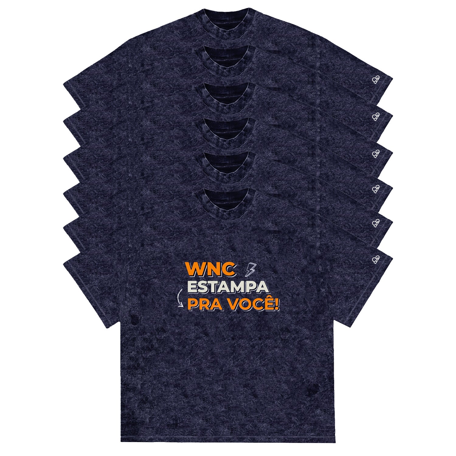Kit com 6 Camisetas WNC Oversized Personalizadas