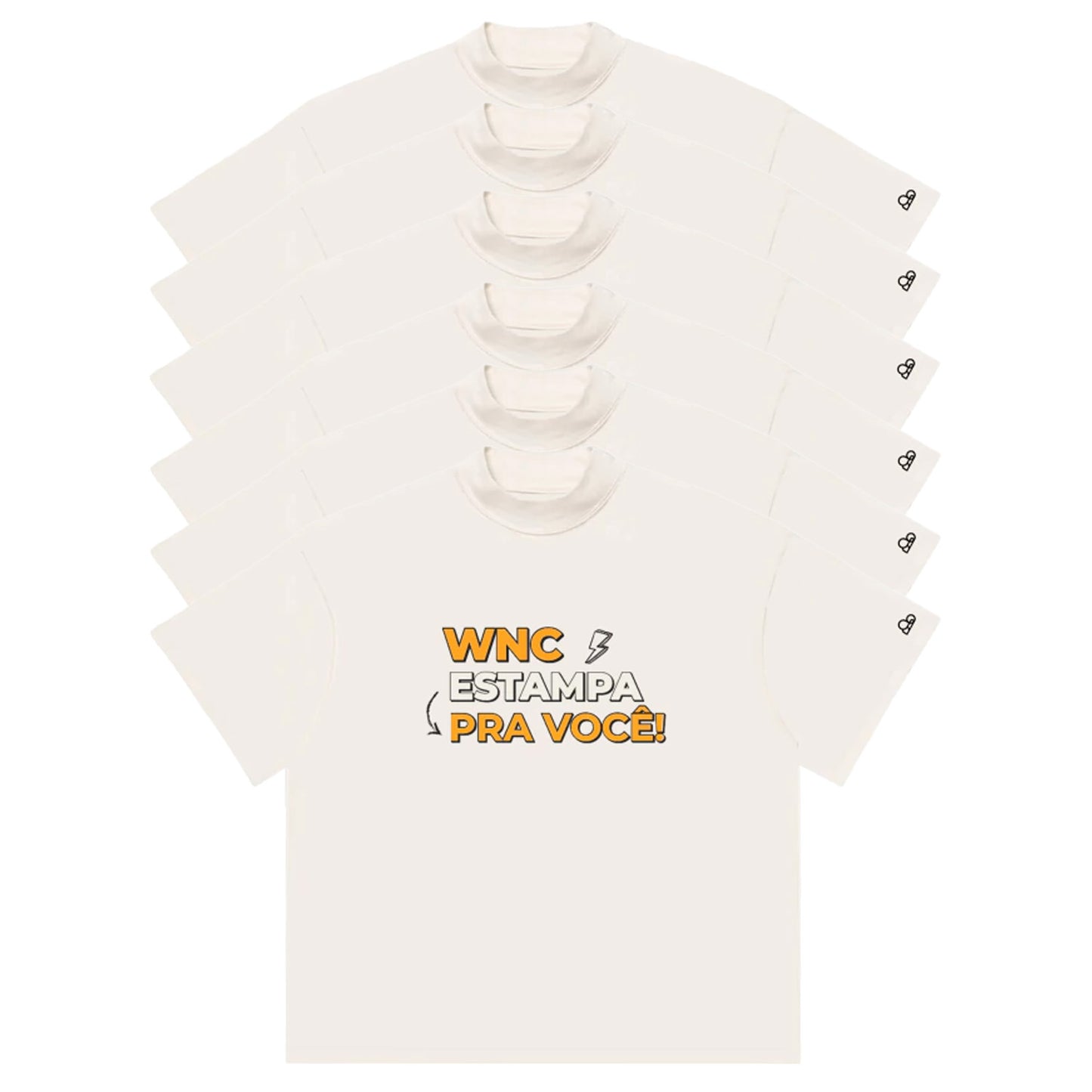 Kit com 6 Camisetas WNC Oversized Personalizadas