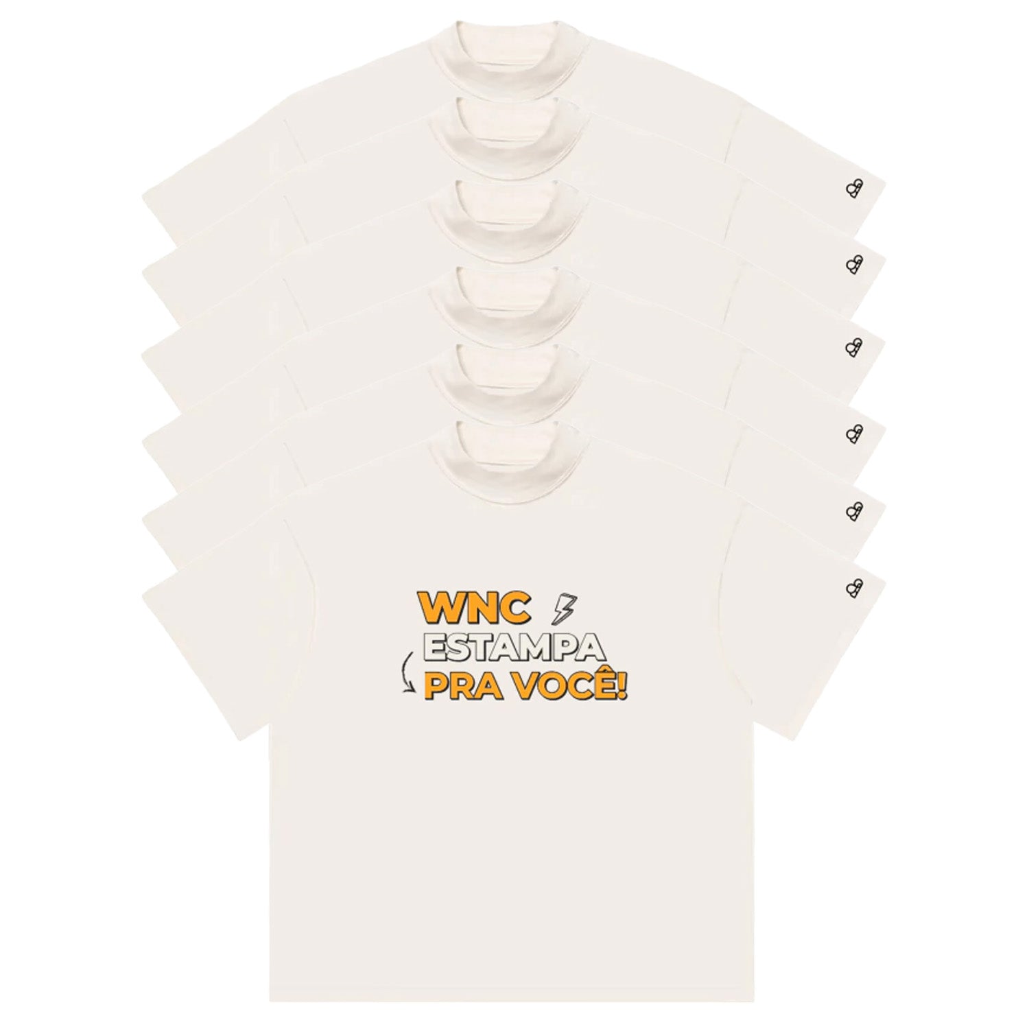 Kit com 6 Camisetas WNC Oversized Personalizadas