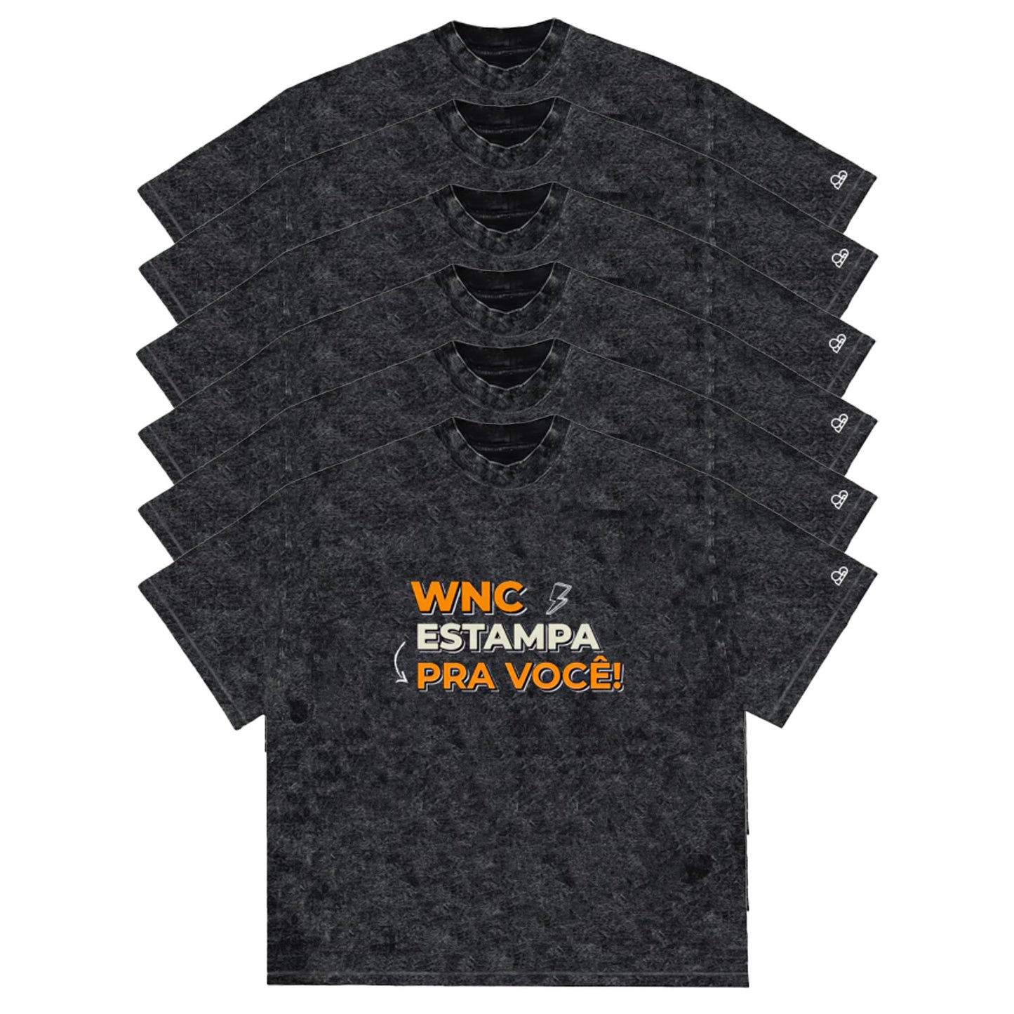 Kit com 6 Camisetas WNC Oversized Personalizadas