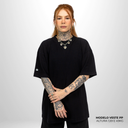 Camiseta Oversized Heavy Lisa Algodão Encorpado Preta