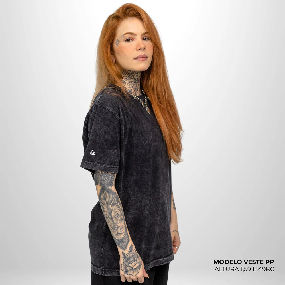 Camiseta Basic WNC Lisa Preto Estonado