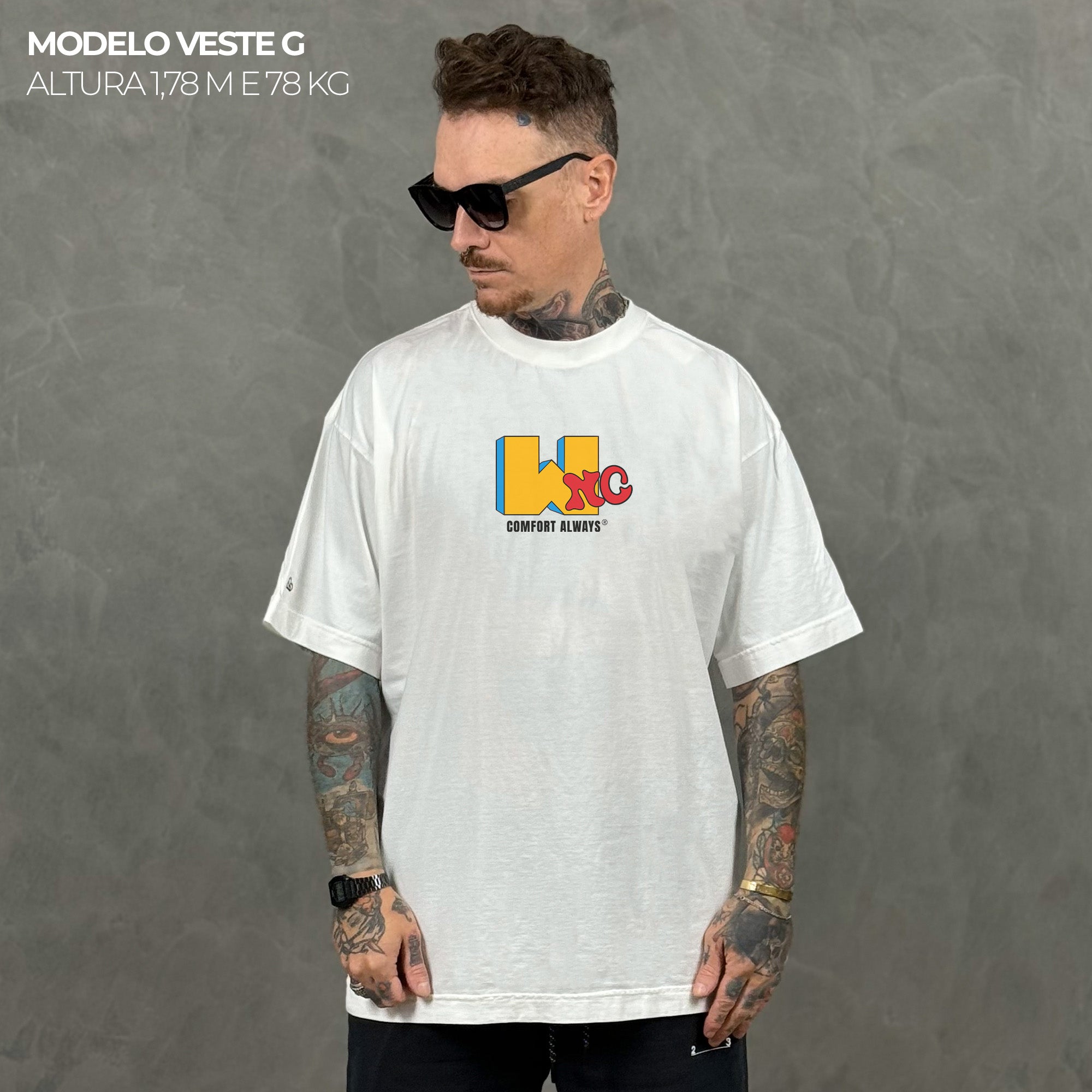 Camiseta Oversized Music Television Off White