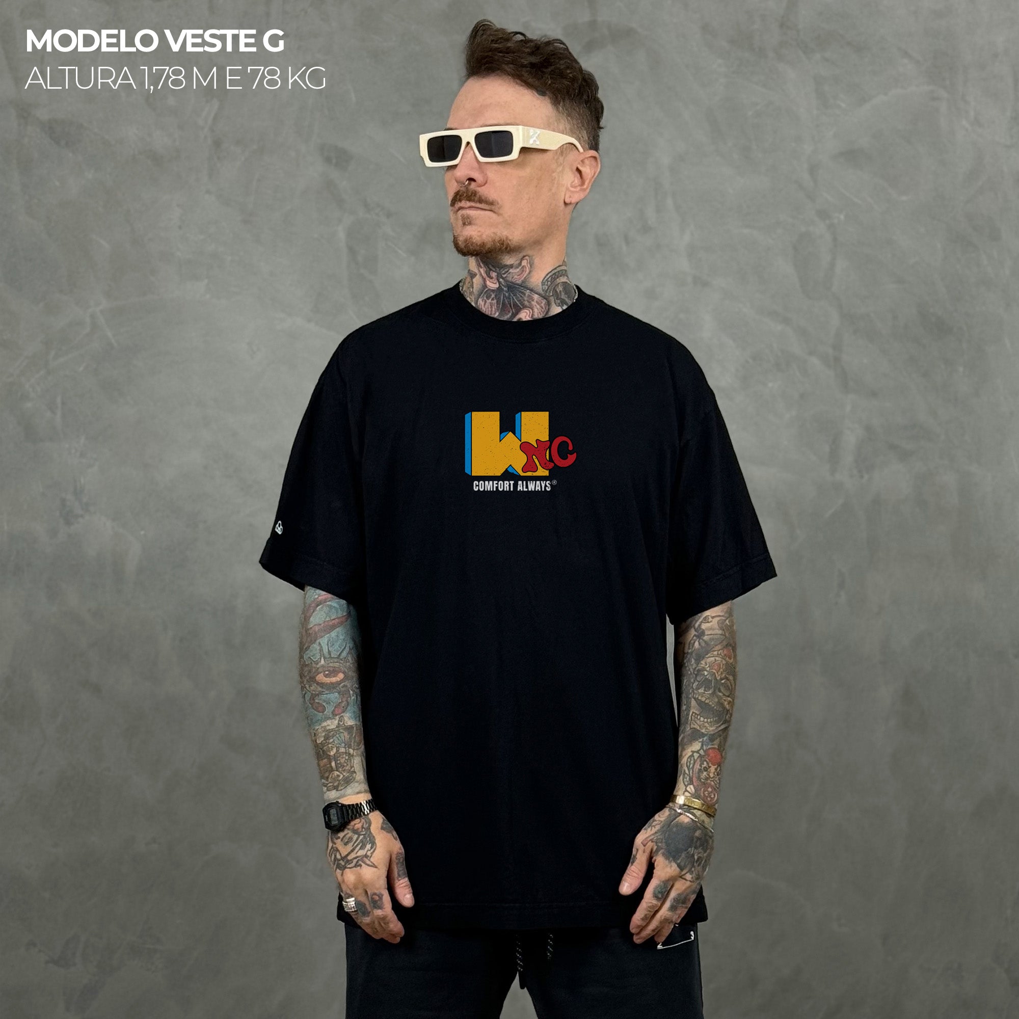 Camiseta Oversized Music Television Preta