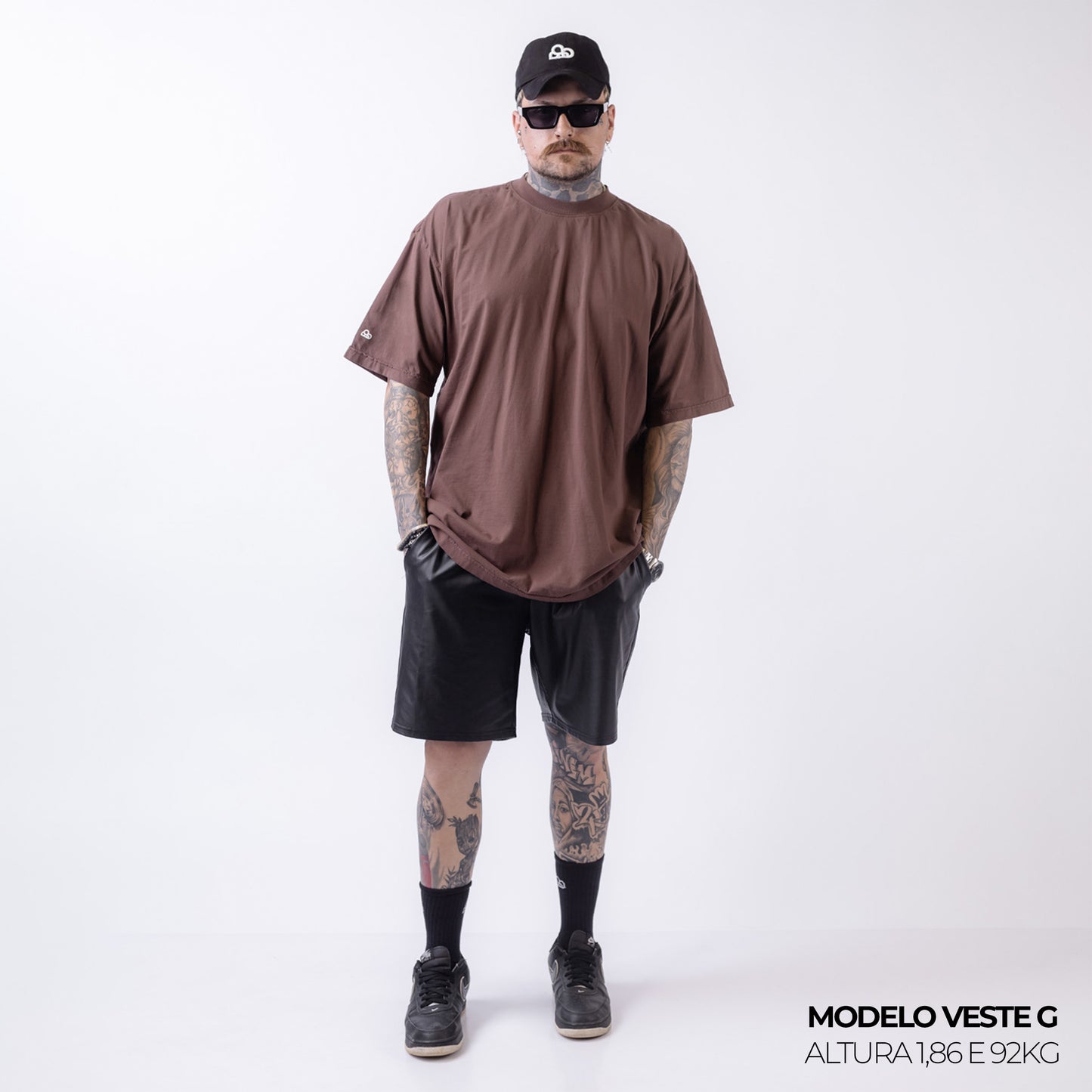Camiseta Oversized Lisa Marrom Zero Encolhimento