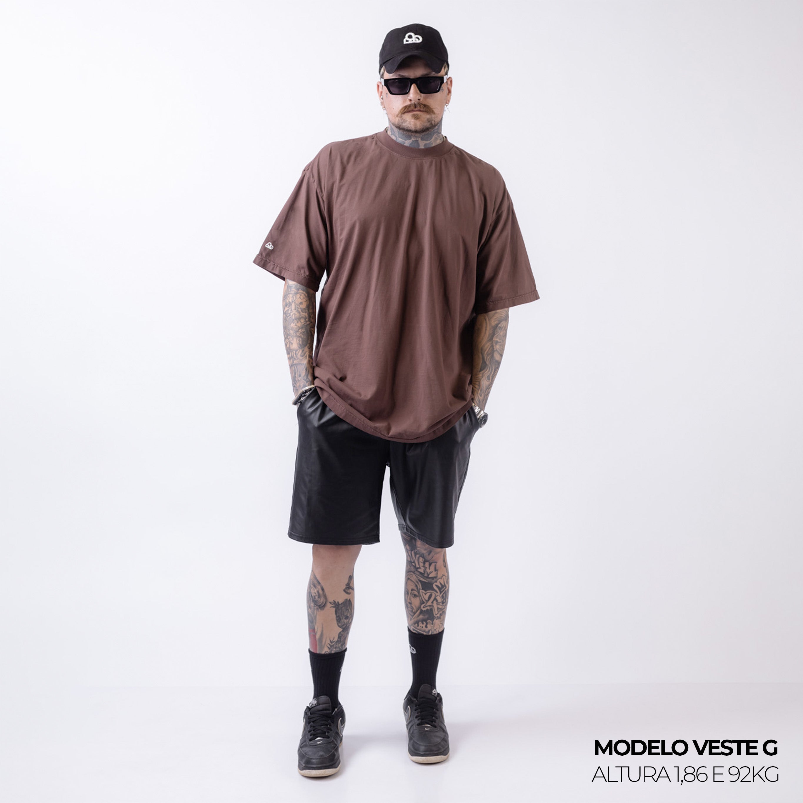 Camiseta Oversized Lisa Marrom Zero Encolhimento