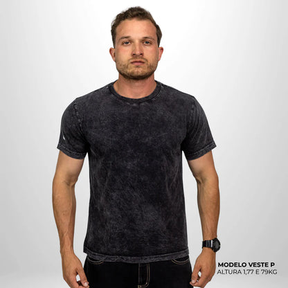 Camiseta Basic WNC Lisa Preto Estonado