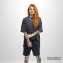 Camiseta Boxy WNC lisa Cinza