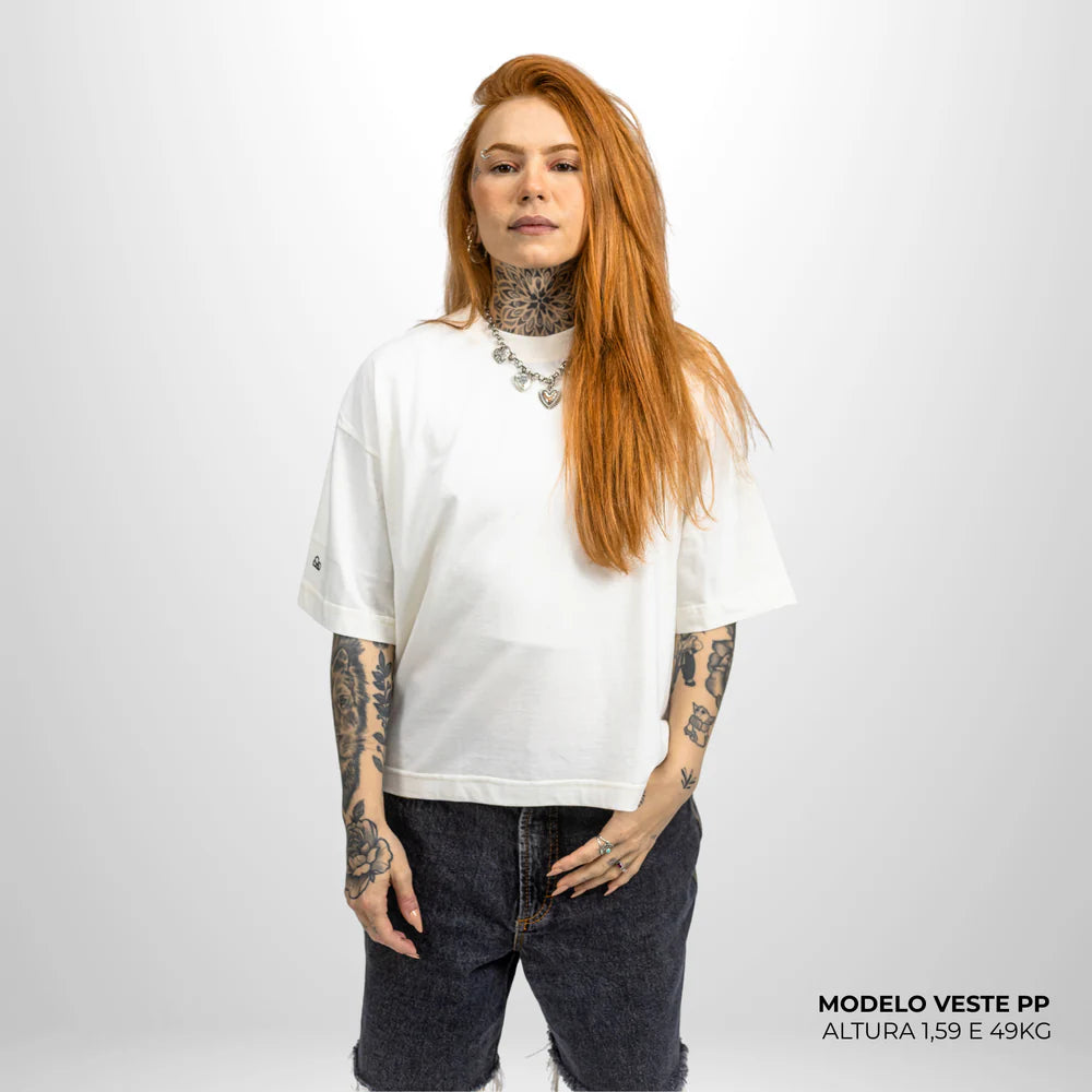 Camiseta Boxy WNC lisa Off White