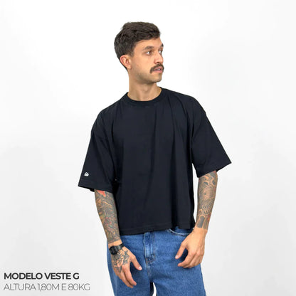 Camiseta Boxy WNC lisa Preto