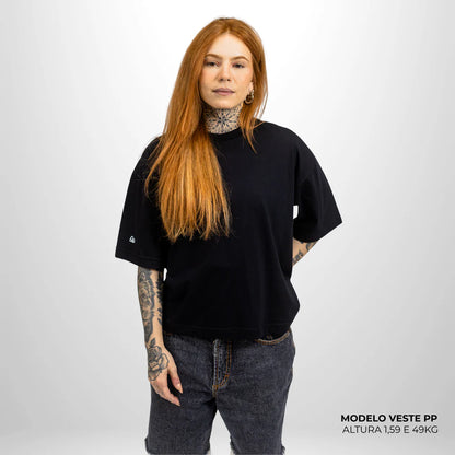 Camiseta Boxy WNC lisa Preto