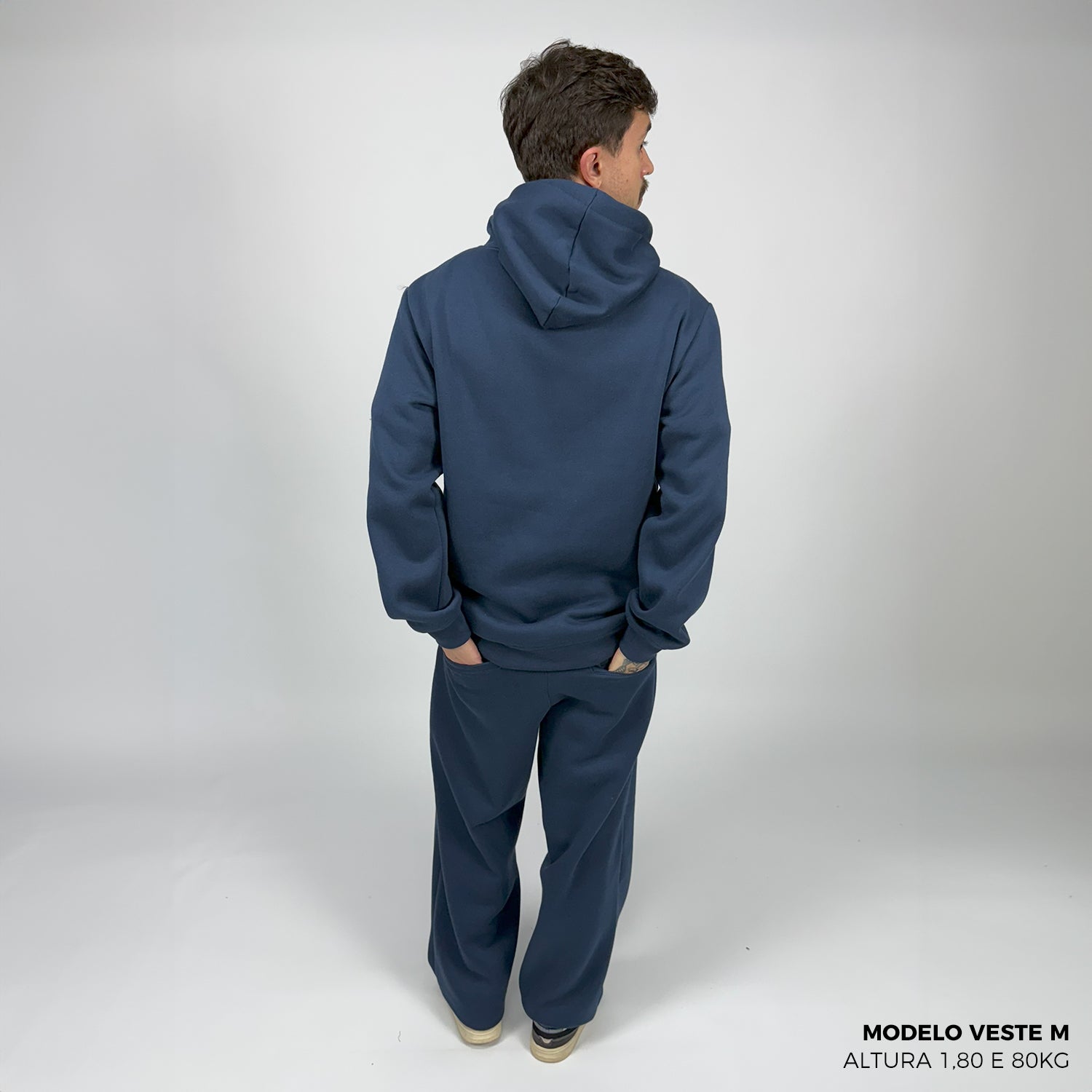 Moletom Comfort Canguru com Capuz Azul