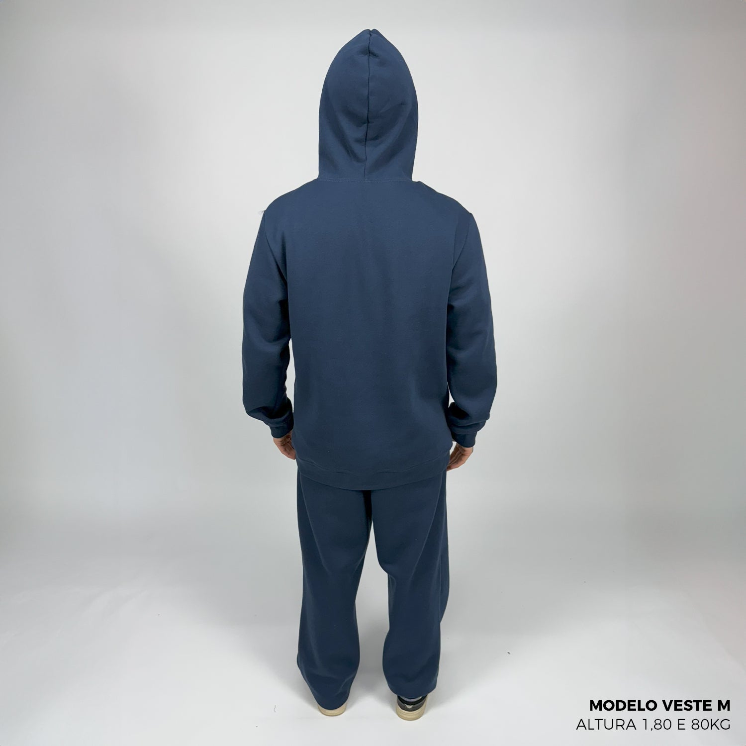 Moletom Comfort Canguru com Capuz Azul