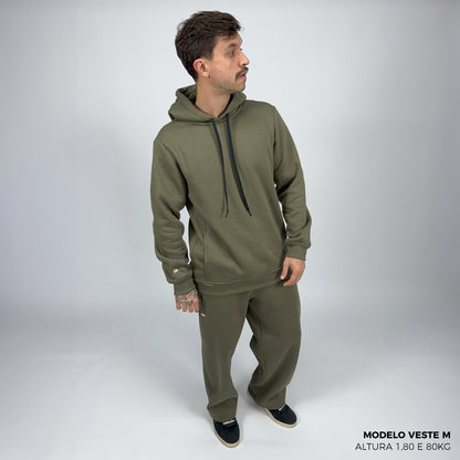 Moletom Comfort Canguru com Capuz Verde