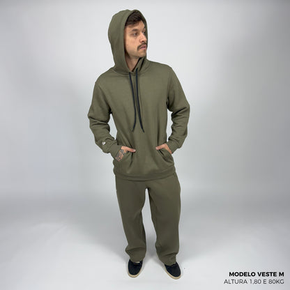 Moletom Comfort Canguru com Capuz Verde