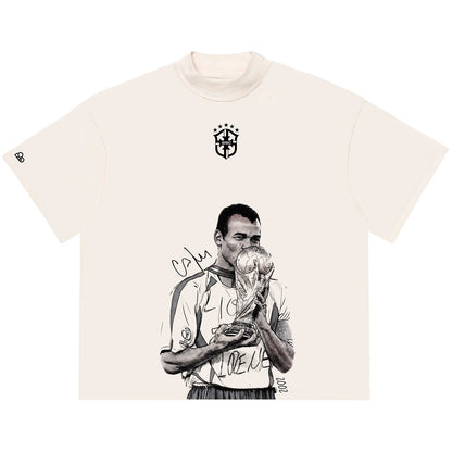 Camiseta Oversized Cafu 2 Brasil Off White