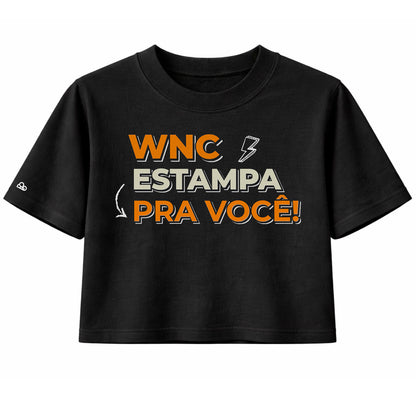 Cropped Oversized Personalizado Preto