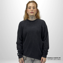 Camiseta Manga Longa Oversized Preto Vintage