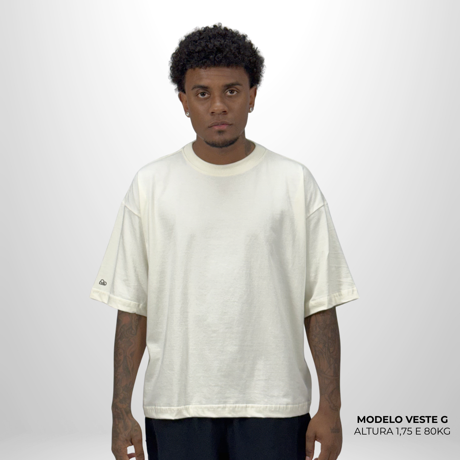 Camiseta Boxy WNC lisa Off White