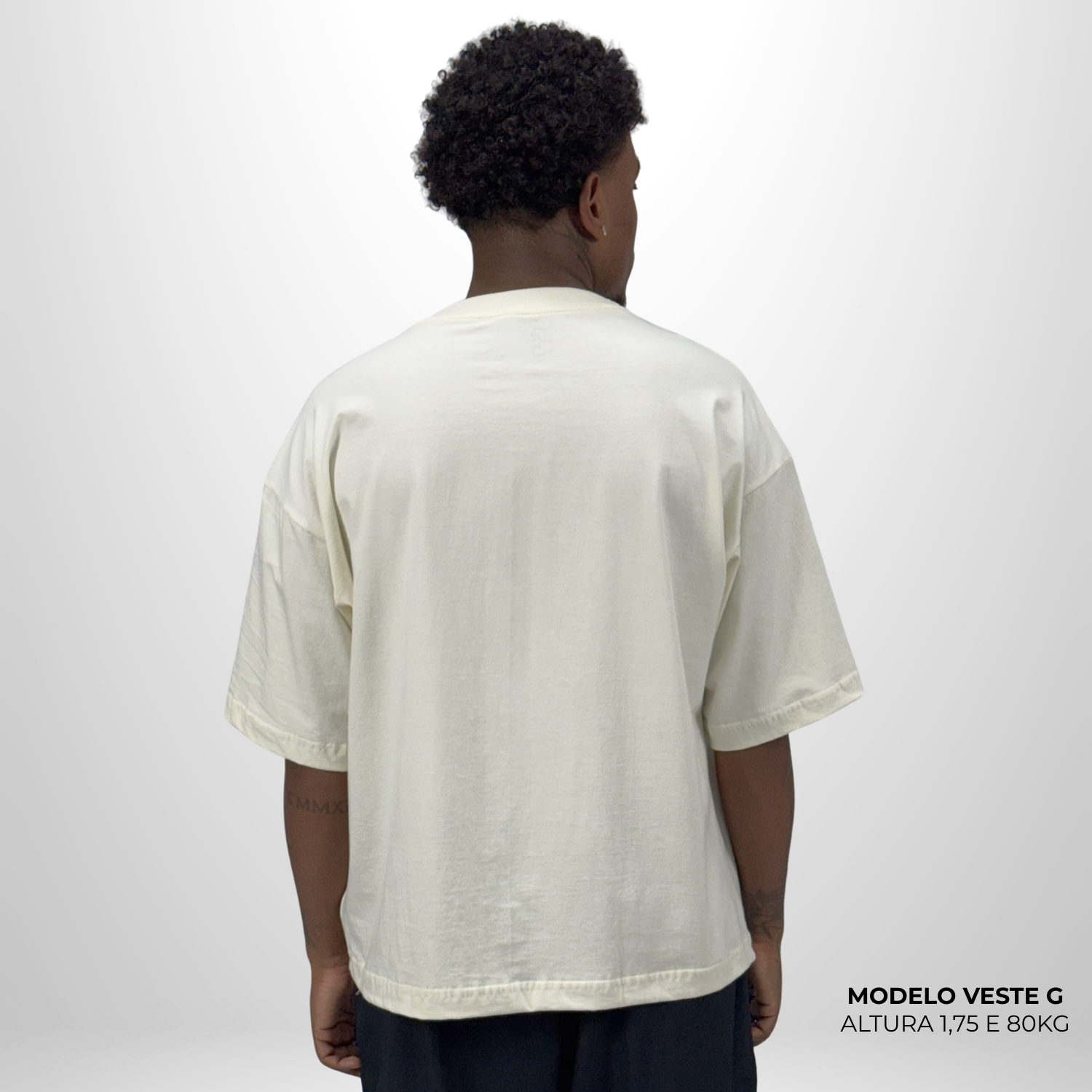 Camiseta Boxy WNC lisa Off White