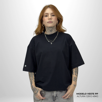 Camiseta Boxy WNC lisa Preto