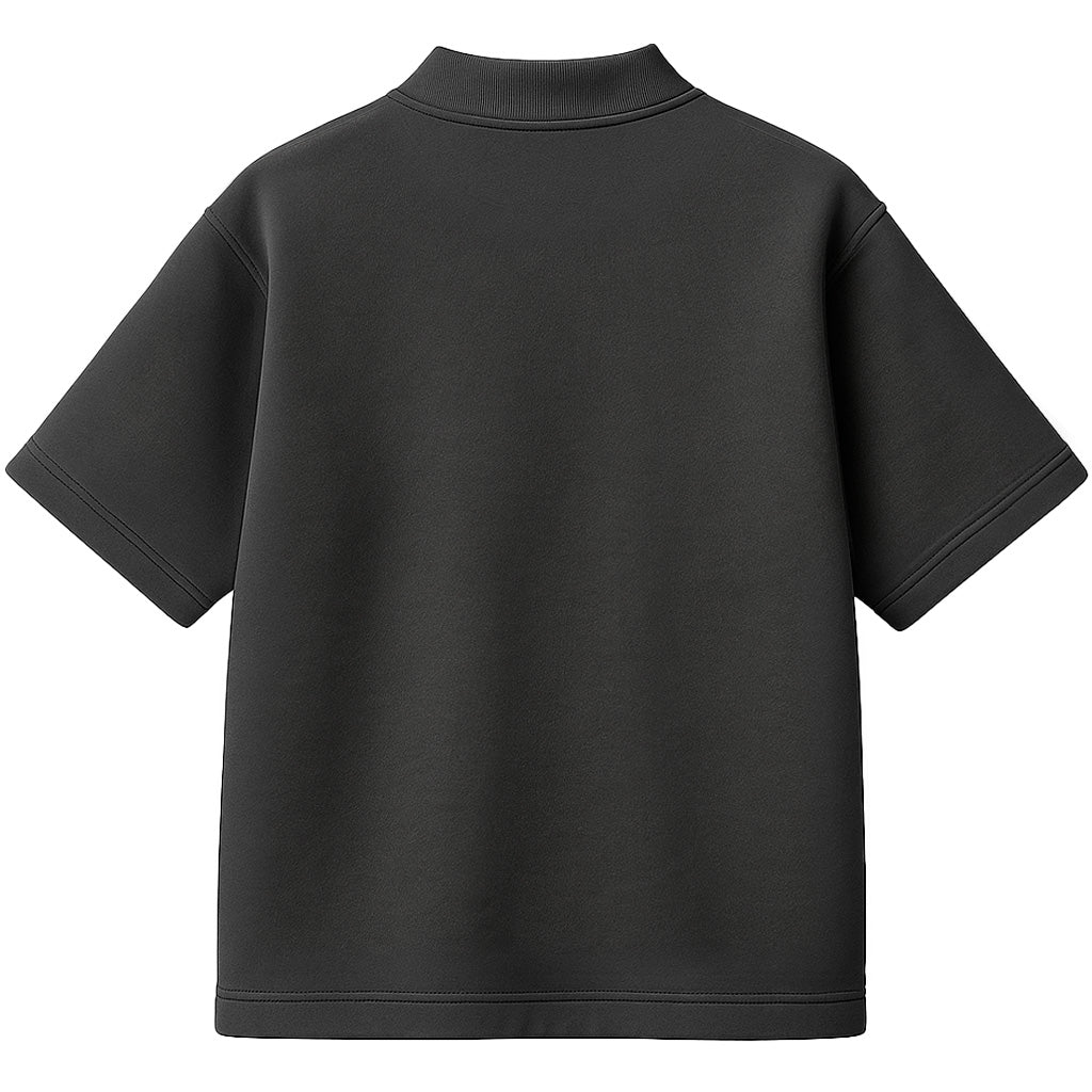 Camiseta Oversized Heavy Lisa Algodão Encorpado Cinza