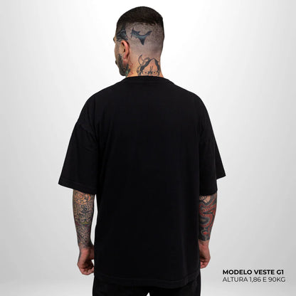 Kit com 3 Camisetas Oversized Heavy WNC Preta