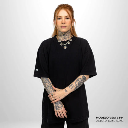 Kit com 3 Camisetas Oversized Heavy WNC Preta