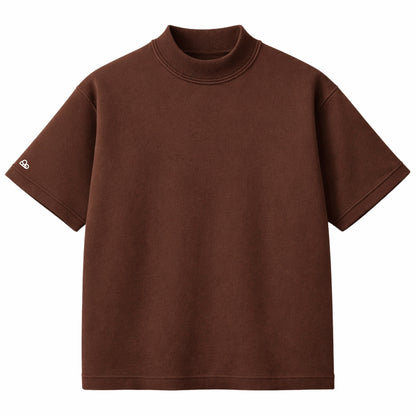 Camiseta Oversized Heavy Lisa Algodão Encorpado Marrom