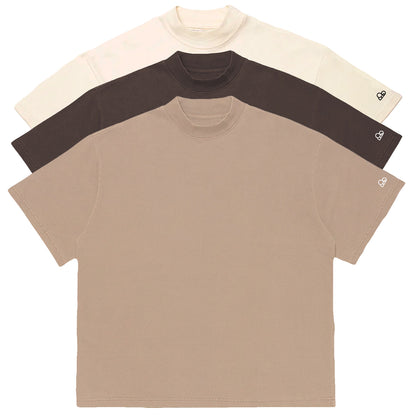 Kit com 3 Camisetas Oversized WNC Off White | Marrom | Bege