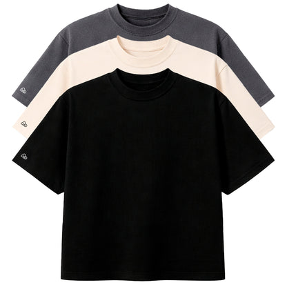 Kit com 3 Camisetas Boxy WNC