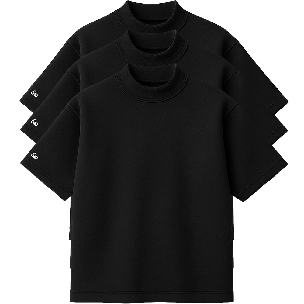 Kit com 3 Camisetas Oversized Heavy WNC Preta