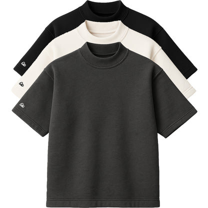 Kit com 3 Camisetas Oversized Heavy Lisa Algodão Encorpado