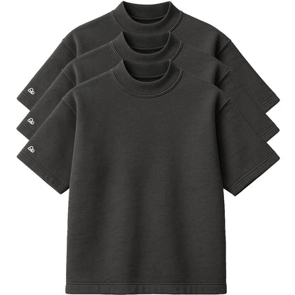 Kit com 3 Camisetas Oversized Heavy Lisa Algodão Encorpado