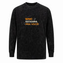 Camiseta Manga Longa Oversized Personalizada Preto Estonado