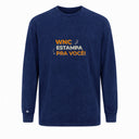 Manga Longa Oversized Personalizada Azul Estonado