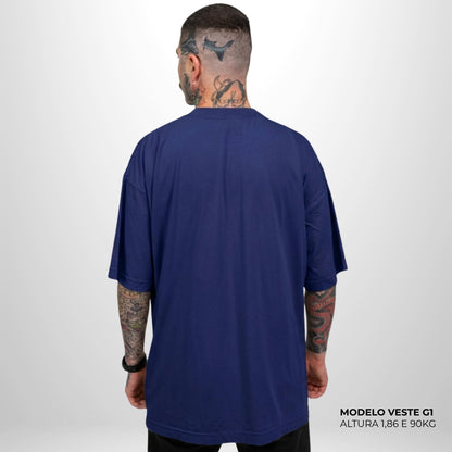 Camiseta Oversized WNC Lisa Azul Marinho