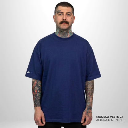 Camiseta Oversized WNC Lisa Azul Marinho