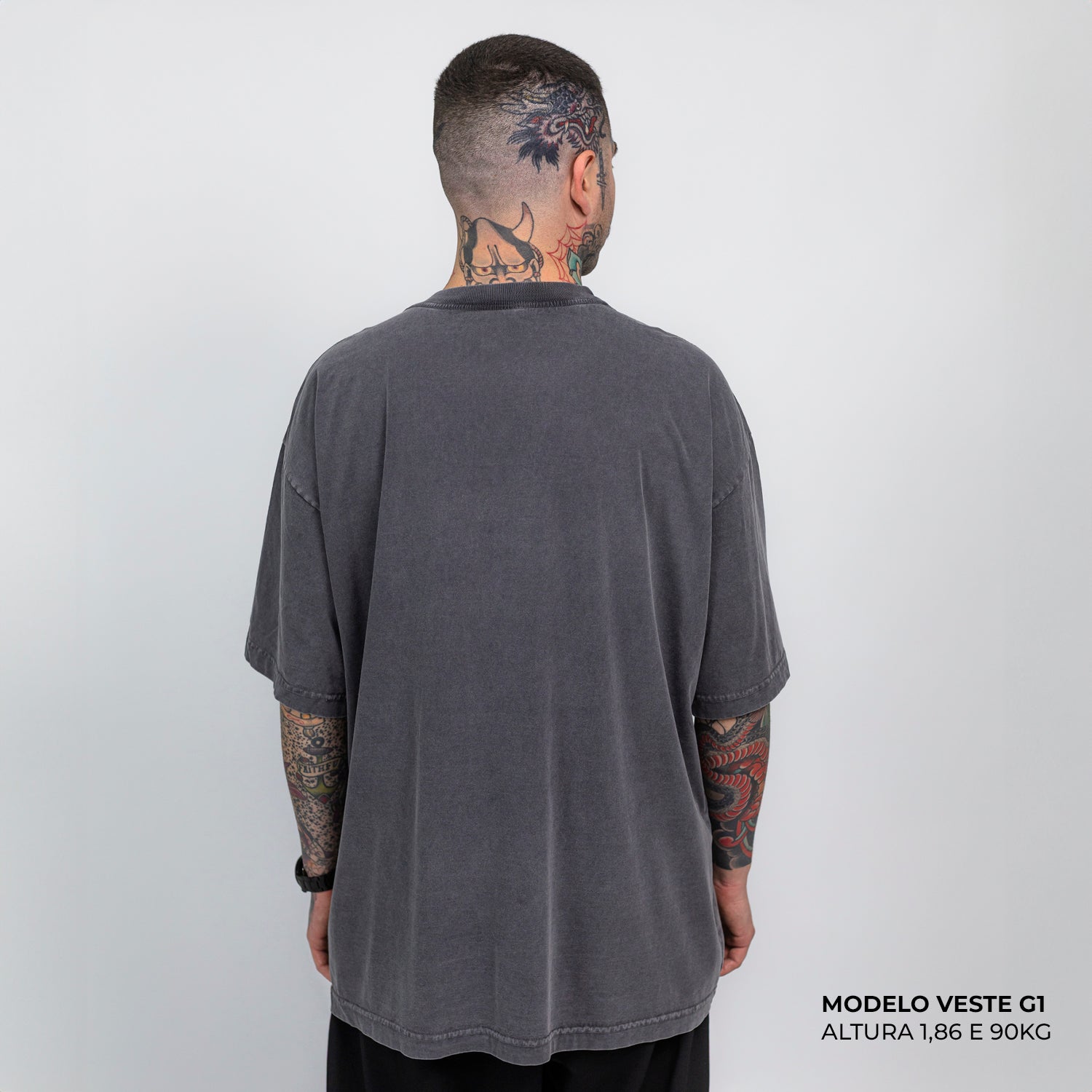 Camiseta Oversized Flipper Cinza