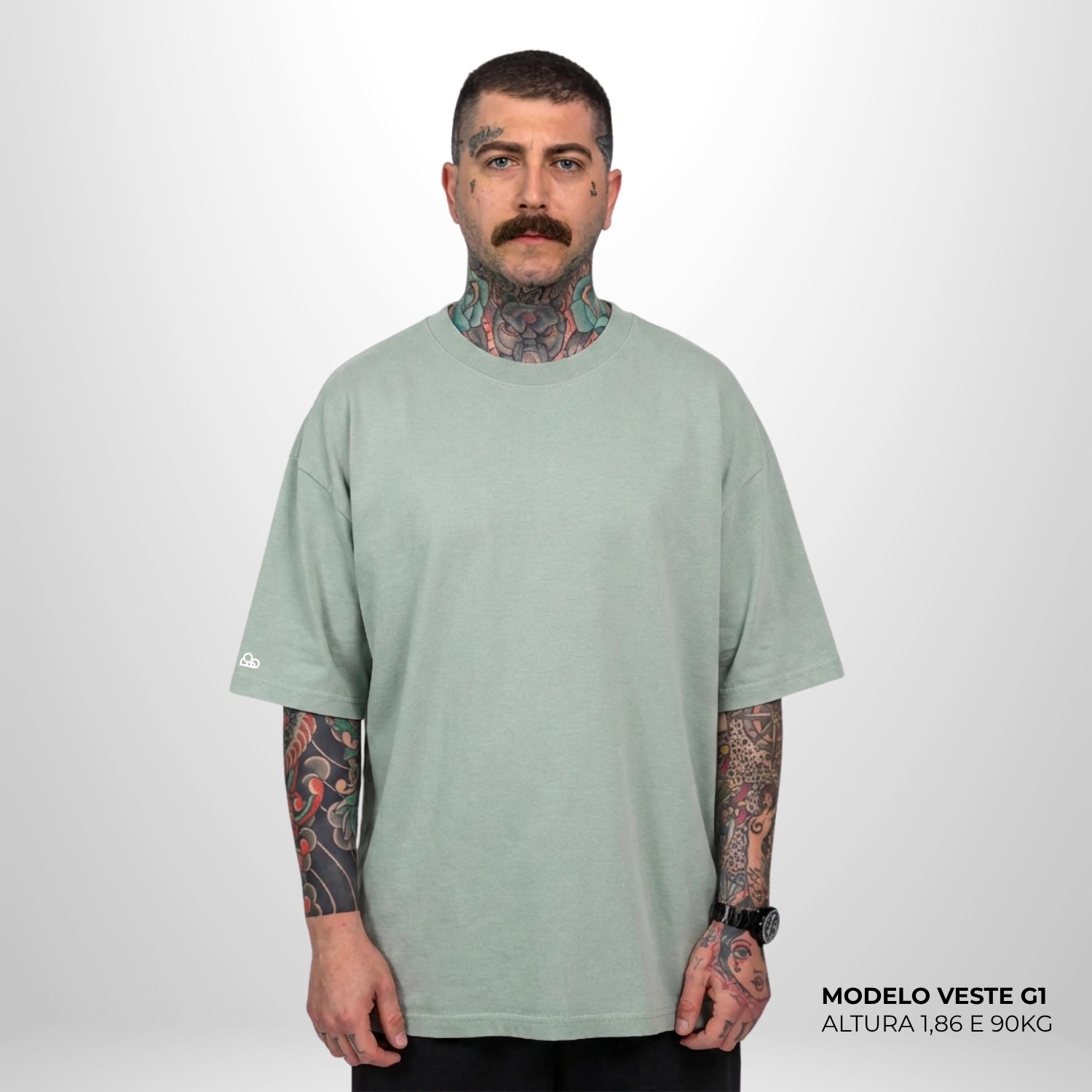 Camiseta Oversized WNC Lisa Verde Claro