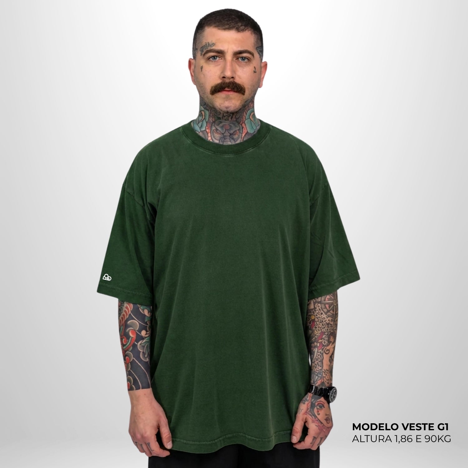 Camiseta Oversized WNC Lisa Verde Militar