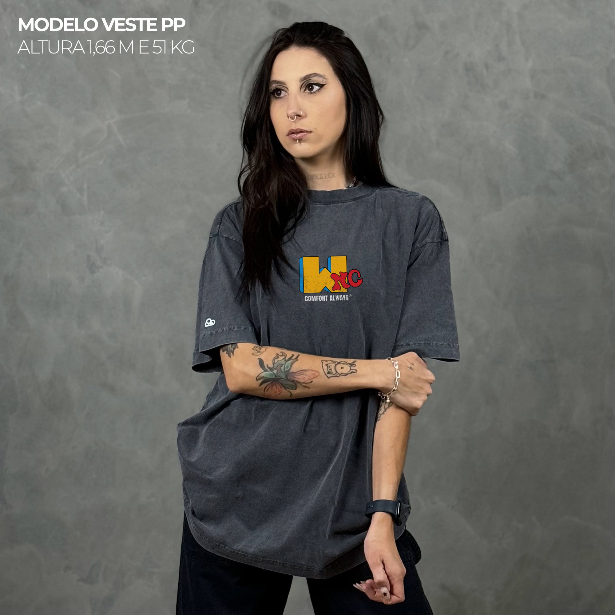 Camiseta Oversized Music Television Cinza