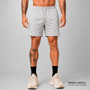 Short WNC Poliamida com Zíper Cinza Claro
