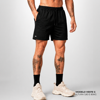 Short WNC Poliamida com Zíper Preto