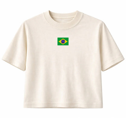 Cropped Oversized Brasil Off White