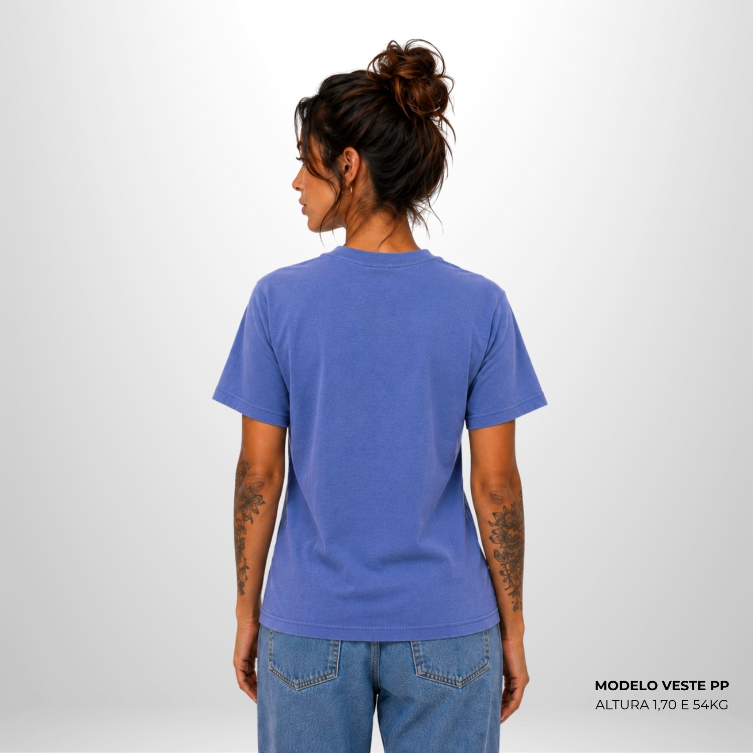 Camiseta Basic WNC Lisa Azul Envelhecido