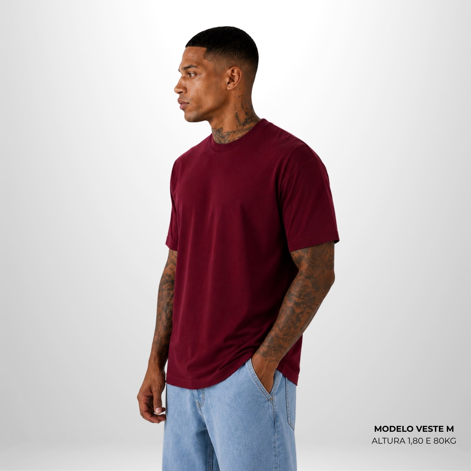 Camiseta Basic WNC Lisa Bordô