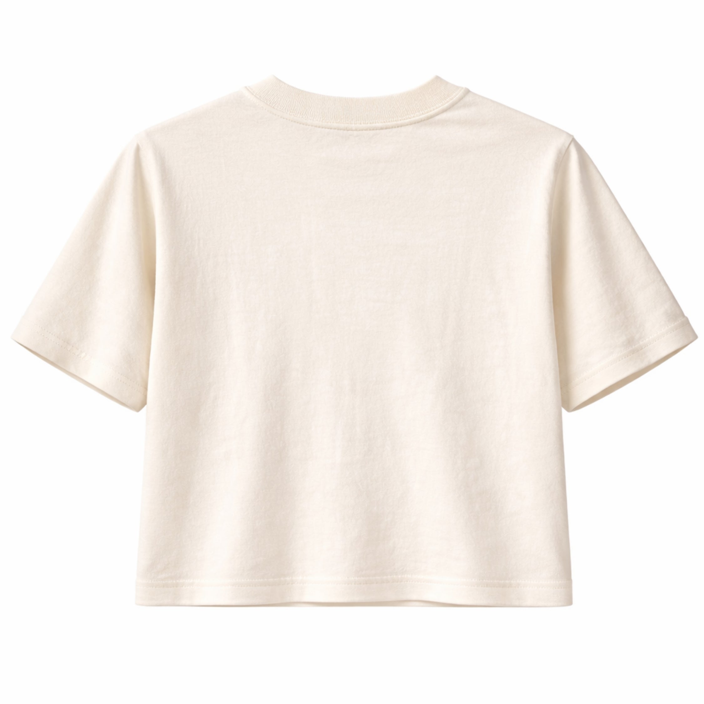 Cropped Oversized Liso Algodão Encorpado Off White